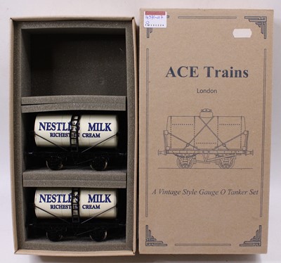 Lot 225 - ACE Trains 0 gauge triple tanker mixed set,...