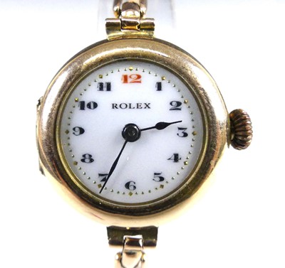 Lot 2785 - A vintage lady's Rolex 9ct gold cased...