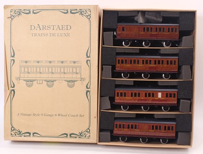 Lot 258 - Darstaed London Transport 6-wheel 4 coach set,...