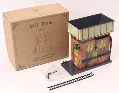 Lot 257 - ACE trains tin printed water tower, with...