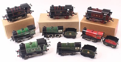 Lot 166 - Eight Hornby 0 gauge locos to include an M1...