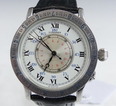 Lot 2645 - A gent's Longines stainless steel Hour Angle...