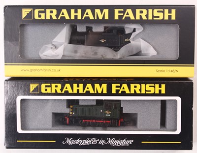 Lot 749 - Two N gauge Graham Farish locos to include a...