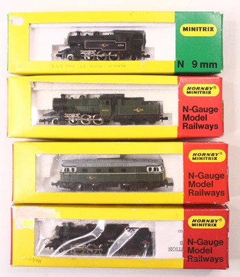 Lot 763 - Four Minitrix N gauge locos, including an...