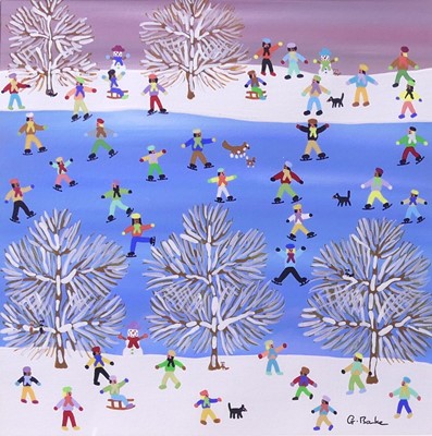 Lot 279 - Gordon Barker (b.1960) - Gone Skating, acrylic...