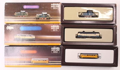 Lot 776 - Three Marklin Mini Club Z gauge locos to...