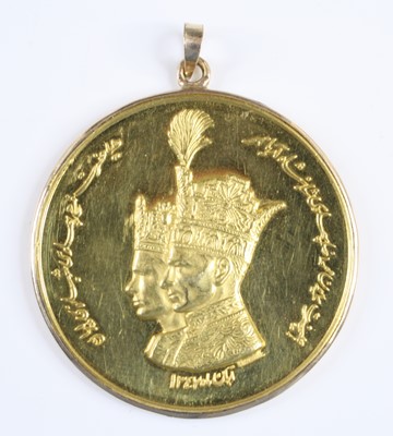 Lot 3469 - Iran, 1968 Coronation of Reza Pahlavi gold...