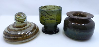 Lot 126 - A collection of five various studio glasswares,...