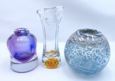 Lot 123 - A collection of heavy studio glass, to include;...