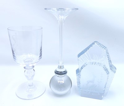 Lot 130 - A set of four Hadeland Glassverk clear moulded...