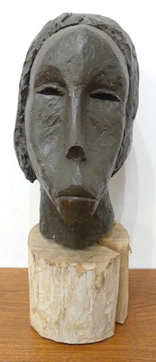 Lot 186 - Nigerian School - Head of a woman, dark...