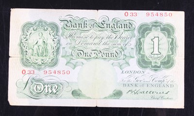 Lot 3183 - Great Britain, Bank of England, one pound note,...