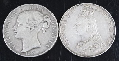 Lot 3313 - Great Britain, 1844 crown, obv: Victoria young...