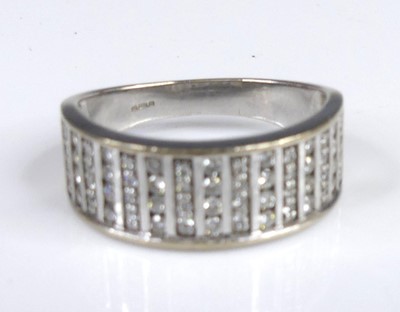 Lot 2716 - A contemporary 18ct white gold and diamond...