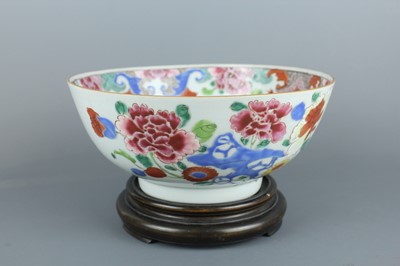 Lot 73 - A Chinese famille rose "flowers" punch bowl,...