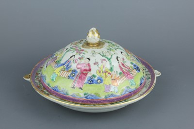 Lot 80 - A rare Chinese famille rose “figural” warmer...