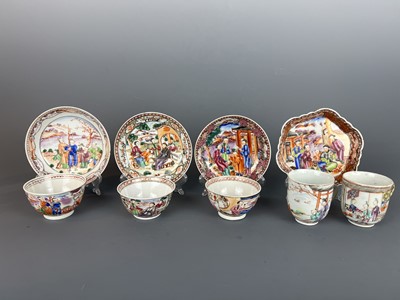 Lot 84 - Four sets of Chinese Canton famille rose...