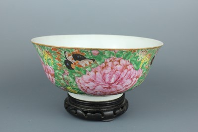 Lot 85 - A Chinese Canton enameled punch bowl, Qing...