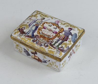 Lot A South Staffordshire enamel box, late 18th...