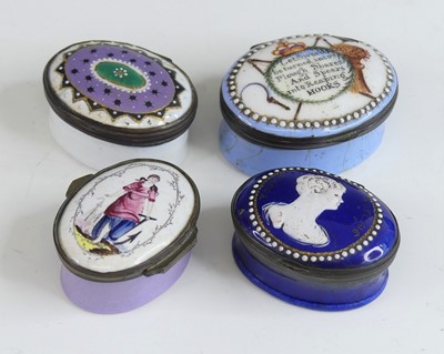 Lot A South Staffordshire enamel patch box, late...