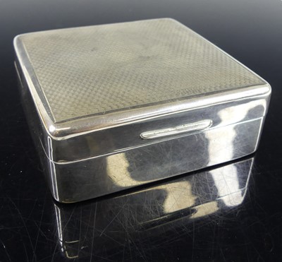 Lot 147 - An Asprey silver table cigarette box, of...