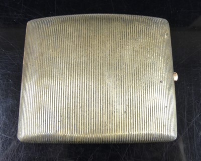 Lot 144 - An Edwardian silver cigarette case, of curved...