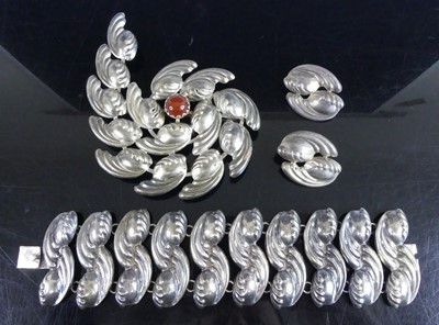 Lot 176 - A 1970s Scandinavian silver oversized...