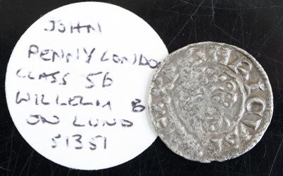 Lot 3046 - England, John (1199-1216) silver penny, short...