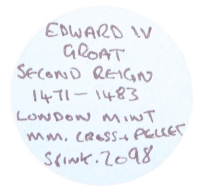 Lot 3048 - England, Edward IV groat, 2nd reign...