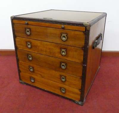 Lot 466 - A contemporary 'Starbay' campaign style walnut,...