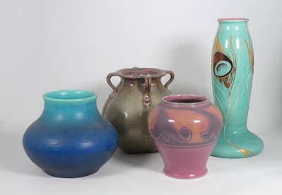 Lot 1 - An Art Nouveau Sarreguimines pottery vase,...