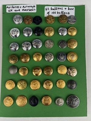 Lot 498 - Military Airforce & Airways buttons, A large...