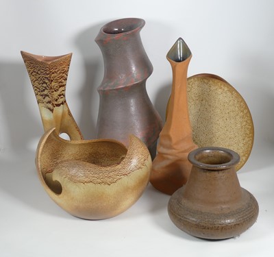 Lot 71 - A collection of studio pottery vases, to...