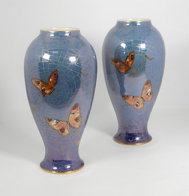 Lot 3 - A pair of Art Deco Calrtonware ceramic vases,...