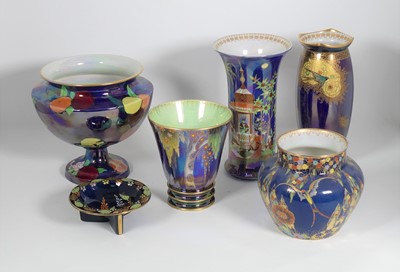 Lot 5 - A collection of Art Deco Carltonware blue...