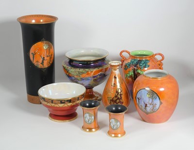 Lot 9 - A collection of Art Deco Carltonware orange...