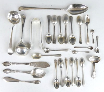 Lot 2193 - A collection of 18th century and later silver...