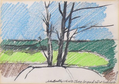 Lot 293 - John Bratby RA (1928-1992) - Haver, pastel and...