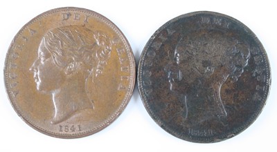 Lot 3233 - Great Britain, 1841 penny, obv: Victoria young...