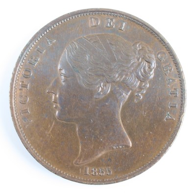 Lot 3243 - Great Britain, 1855 penny, obv: Victoria young...