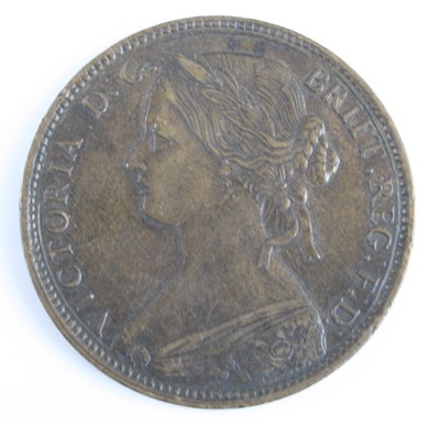 Lot 3250 - Great Britain, 1860 penny, obv: Victoria 2nd...