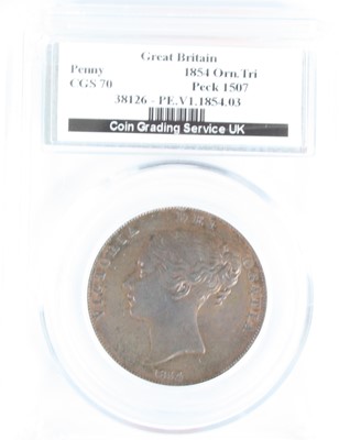 Lot 3261 - Great Britain, 1854 penny, obv: Victoria young...