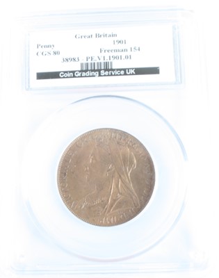 Lot 3263 - Great Britain, 1901 penny, obv: Victoria...