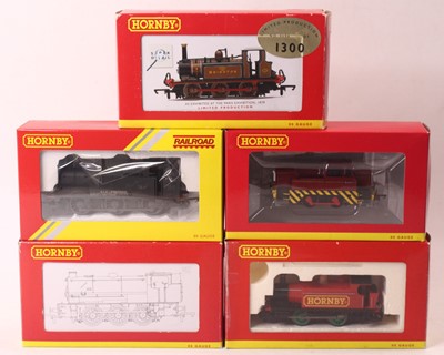 Lot 576 - A collection of five 0-4-0 and 0-6-0 Hornby 00...