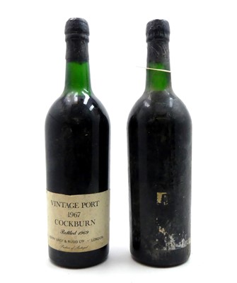 Lot 1308 - Cockburn Vintage Port 1967, two bottles