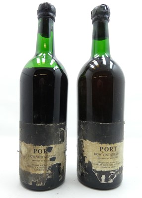 Lot 1342 - Dow's Vintage Port 1963, two bottles (one low...