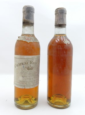 Lot 1189 - Chateau Rieussec 1969, Sauternes, two half...