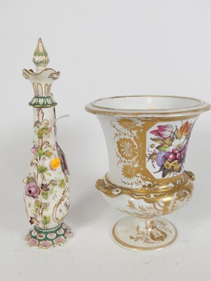 Lot 54 - An early 19th century Derby porcelain urn,...