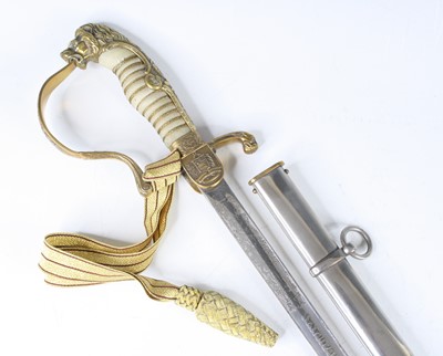 Lot 564 - A Venezuelan dress sword, the 73cm slightly...