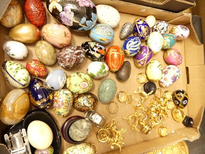 Lot 90 - 14733 
A collection of egg ornaments, to...